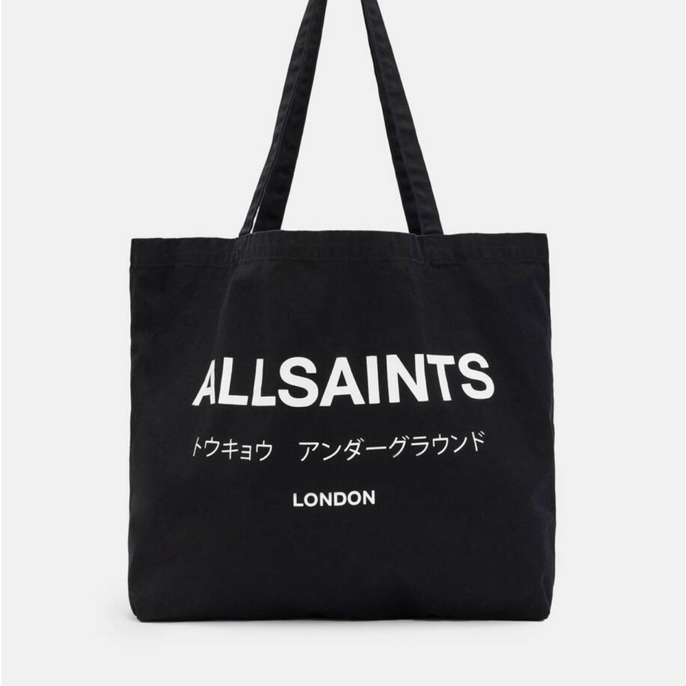 ALL SAINTS UNDERGROUND TOTE BAG WASHED LOOK